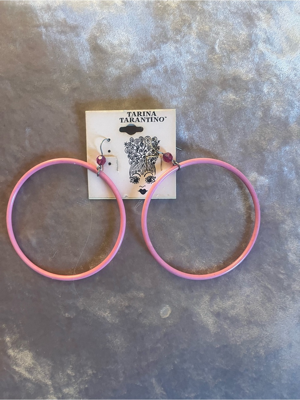 Tarina Tarantino Pastel Pink Large Hoop Earrings